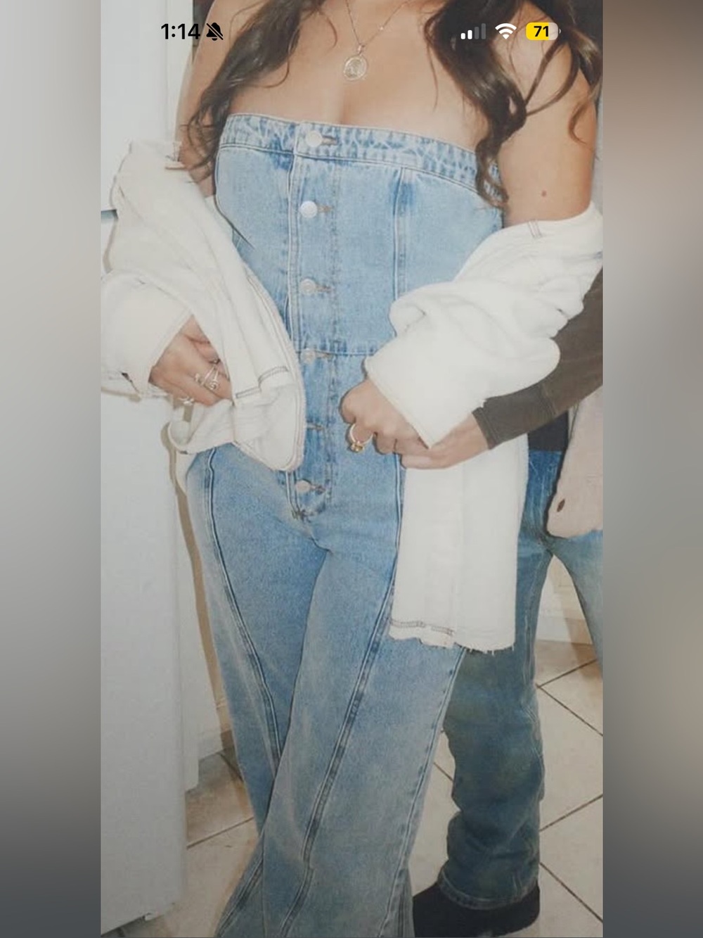 Forever 21 Light Blue denim jumpsuit